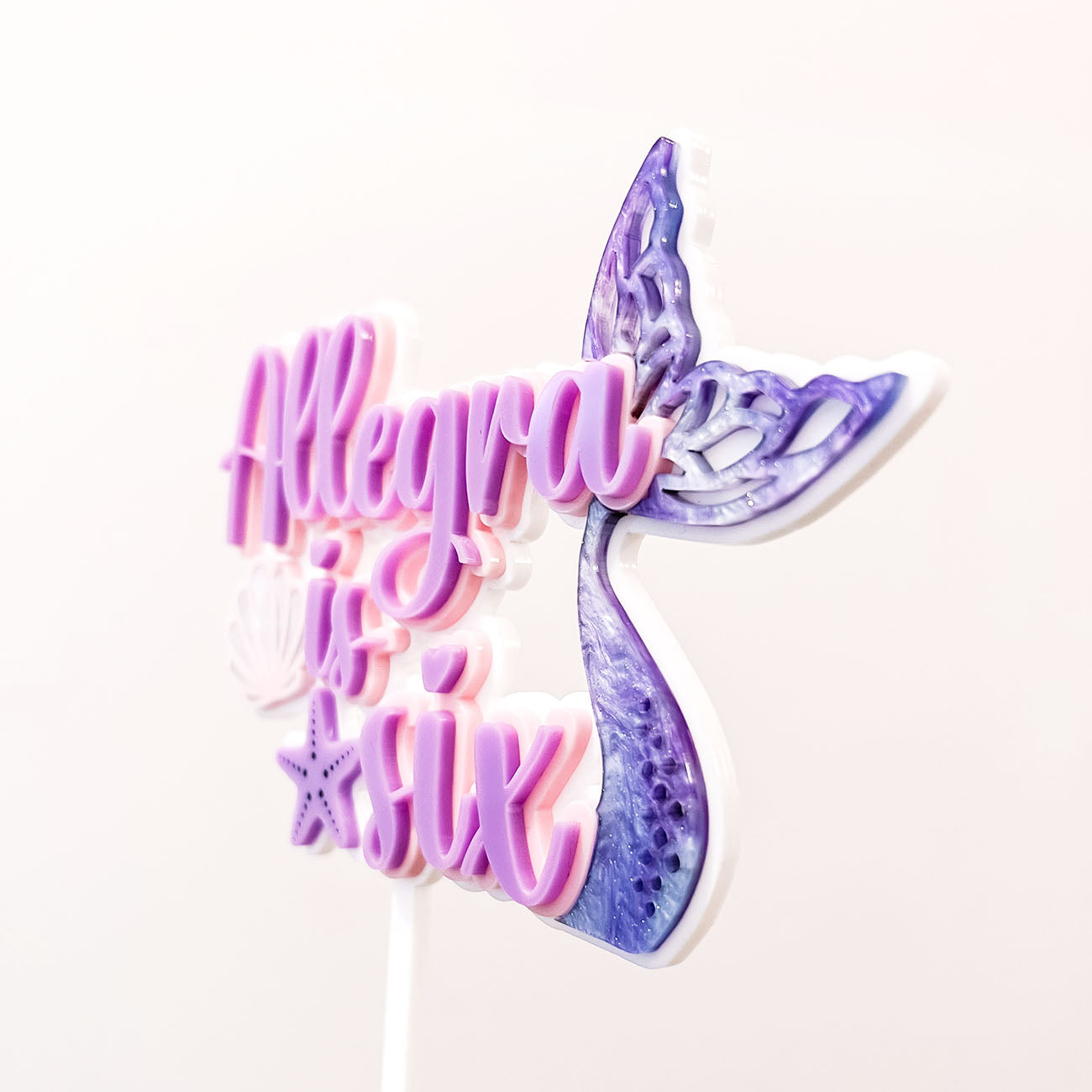 Mermaid Themed Cake Topper