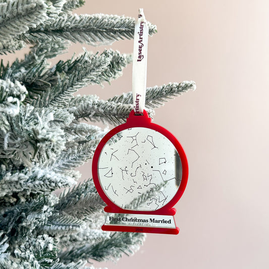 Star Map Snow Globe Bauble
