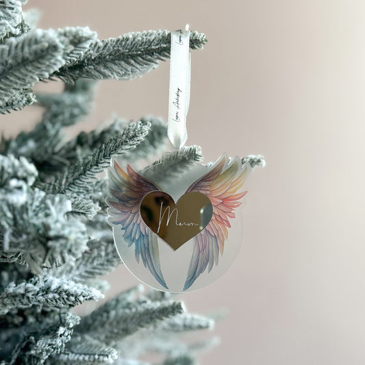 Angel Wings Memorial Bauble