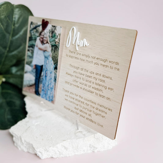 Photo Frame with Saying for Mum