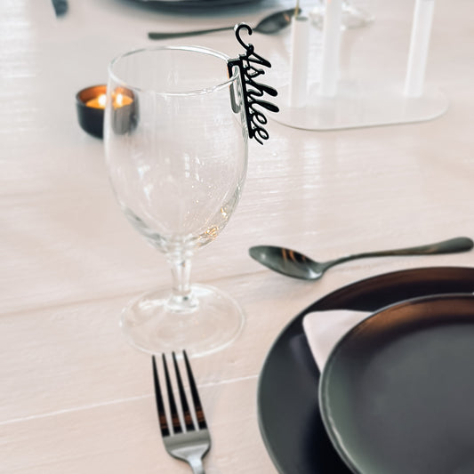 Wine Glass Name Tags