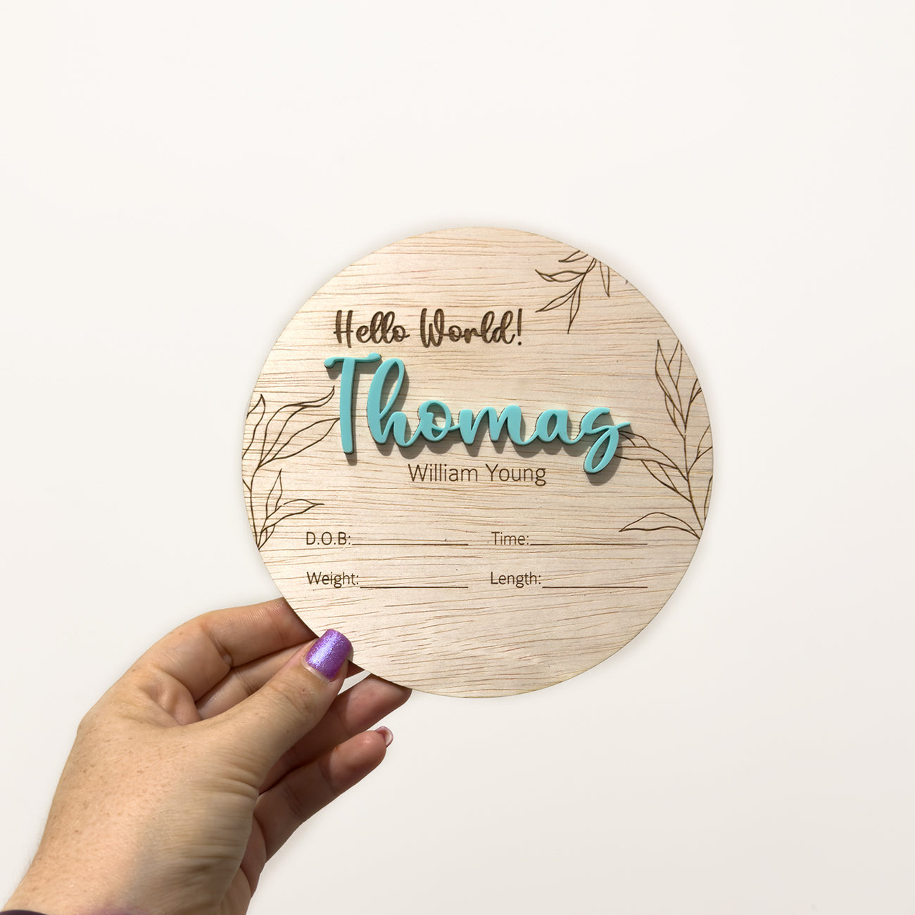 Hello World Plaque with Name