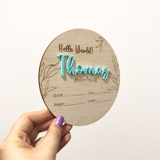 Hello World Plaque with Name