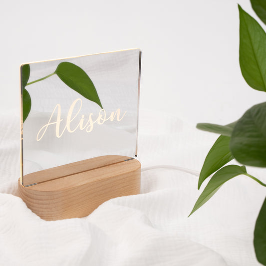 Personalised Mirror Acrylic Night Light