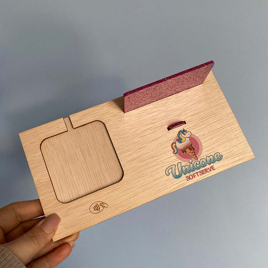 Square Reader Holder with Printed Logo