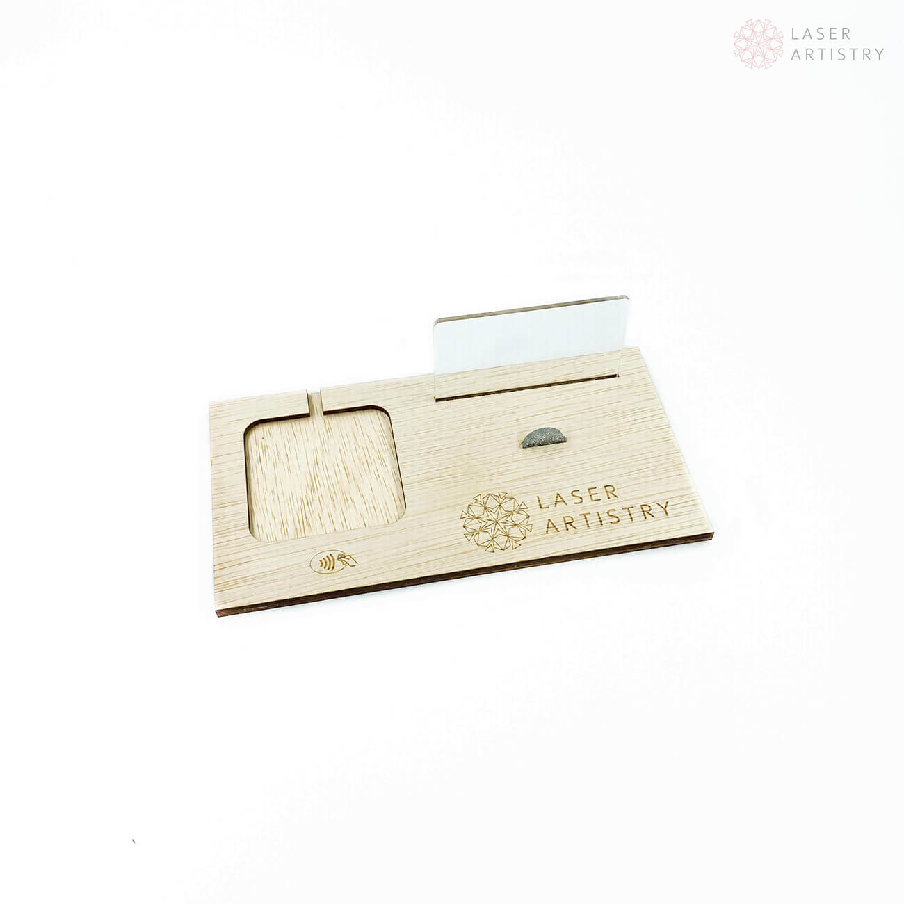 Square Reader Holder with Engraved Logo