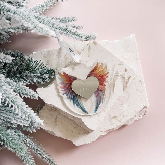 Angel Wings Memorial Bauble