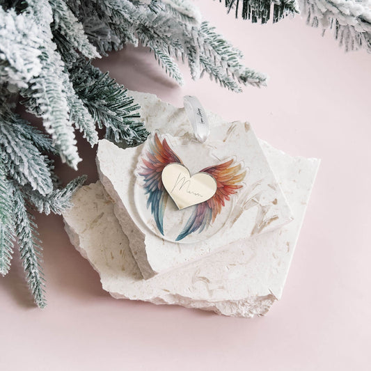 Angel Wings Memorial Bauble