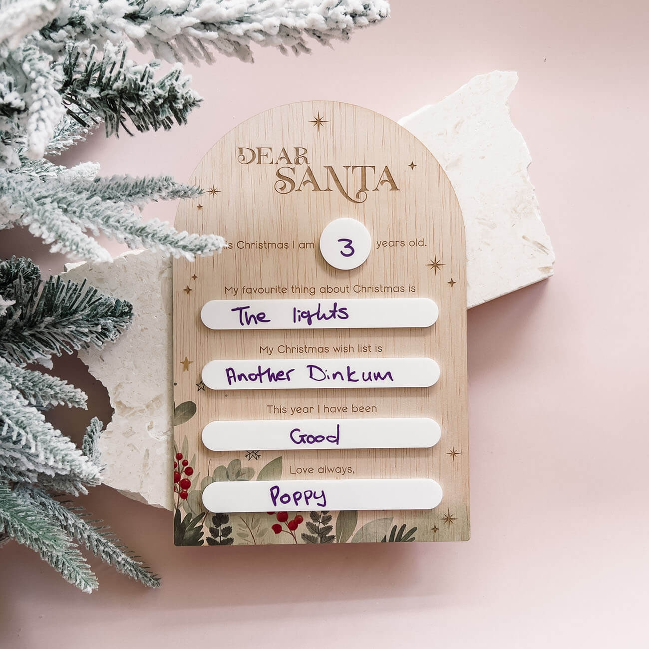 Dear Santa Plaque