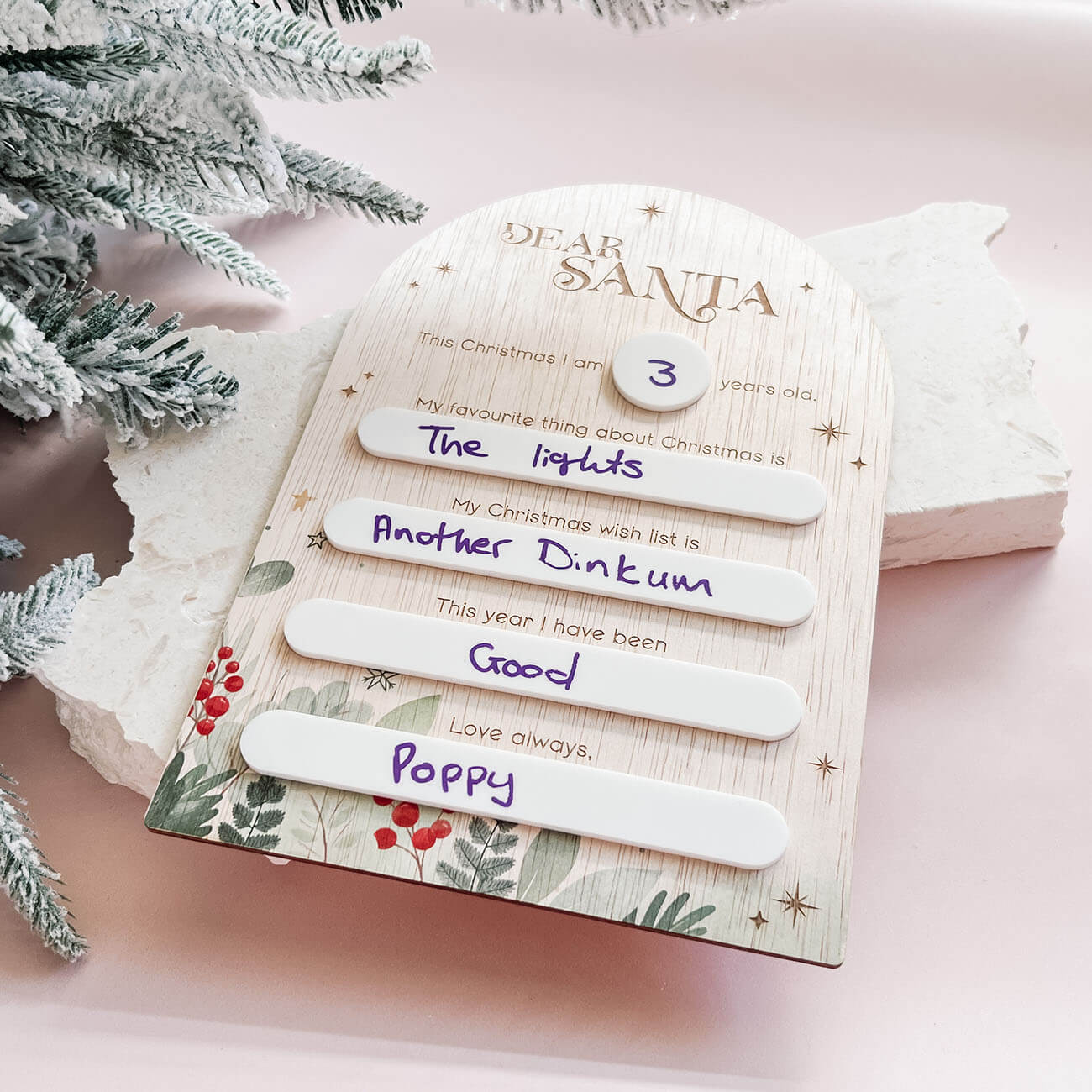 Dear Santa Plaque