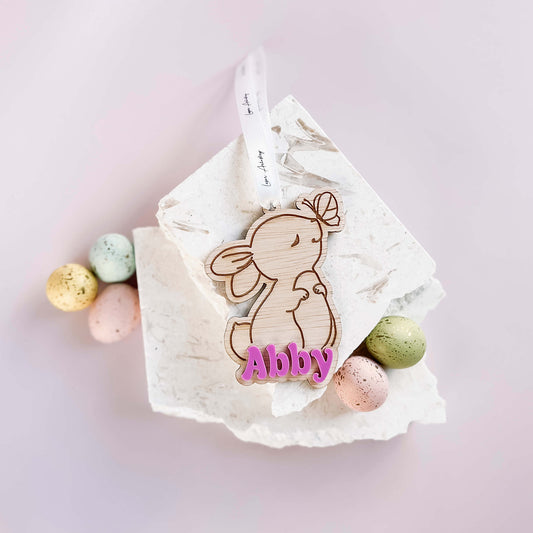 Easter Bunny with Butterfly Tag