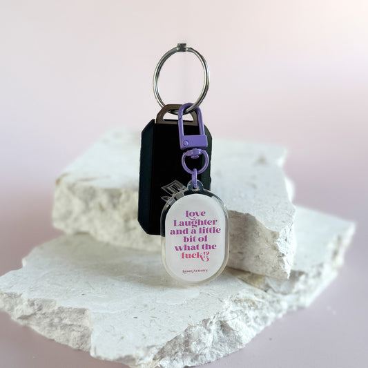 Love, Laughter, WTF - Keyring / Bag Charm