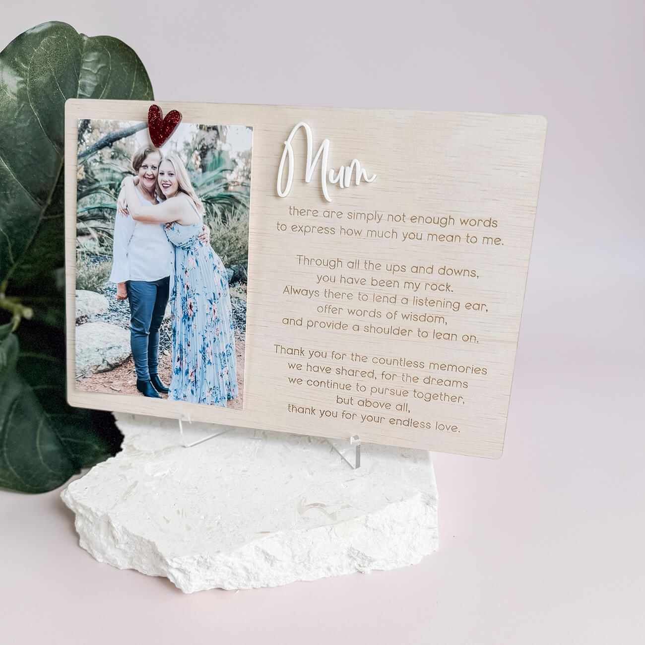Photo Frame with Saying for Mum
