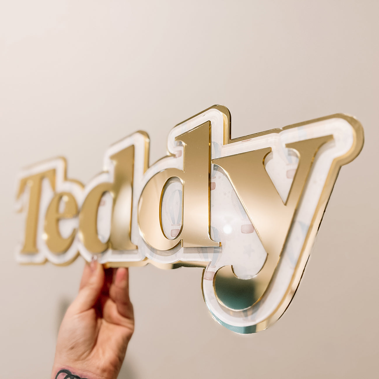 Printed Layered Acrylic Name Sign